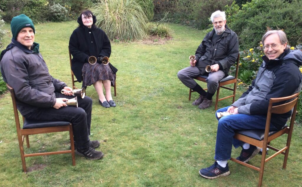 Ringing on the lawn in cold weather