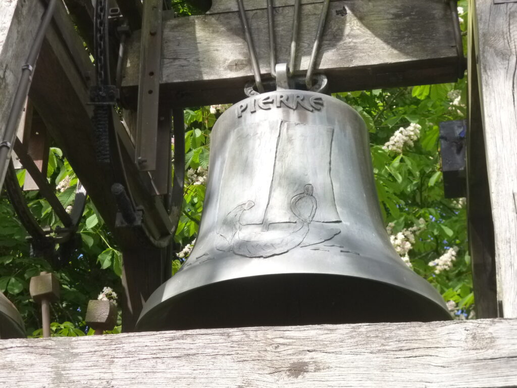 Single bell from the set of bells at the Chapelle de Notre Dame de Grace, Honfleur