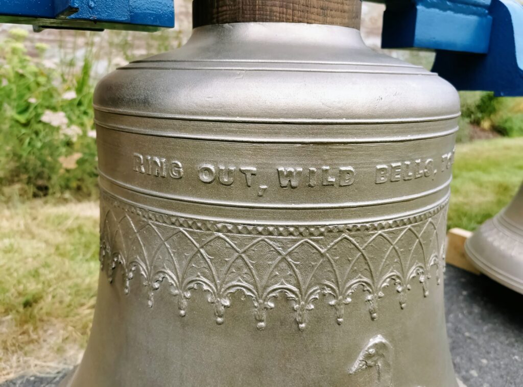 New ring of 8 bells installed at St Milburga's, Stoke St Milborough in August 2020