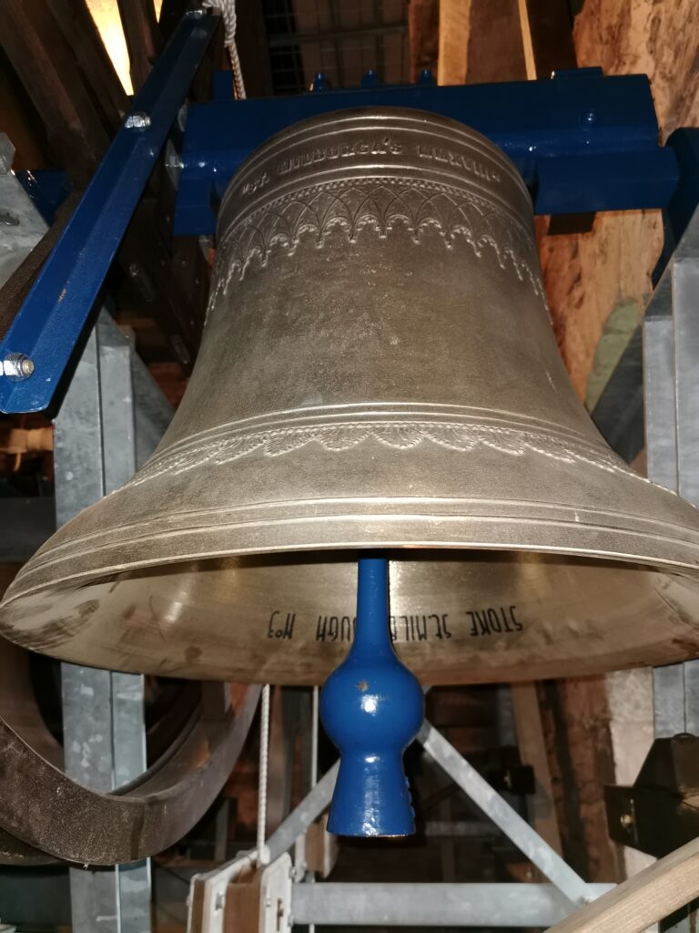 New ring of 8 bells installed at St Milburga's, Stoke St Milborough in August 2020