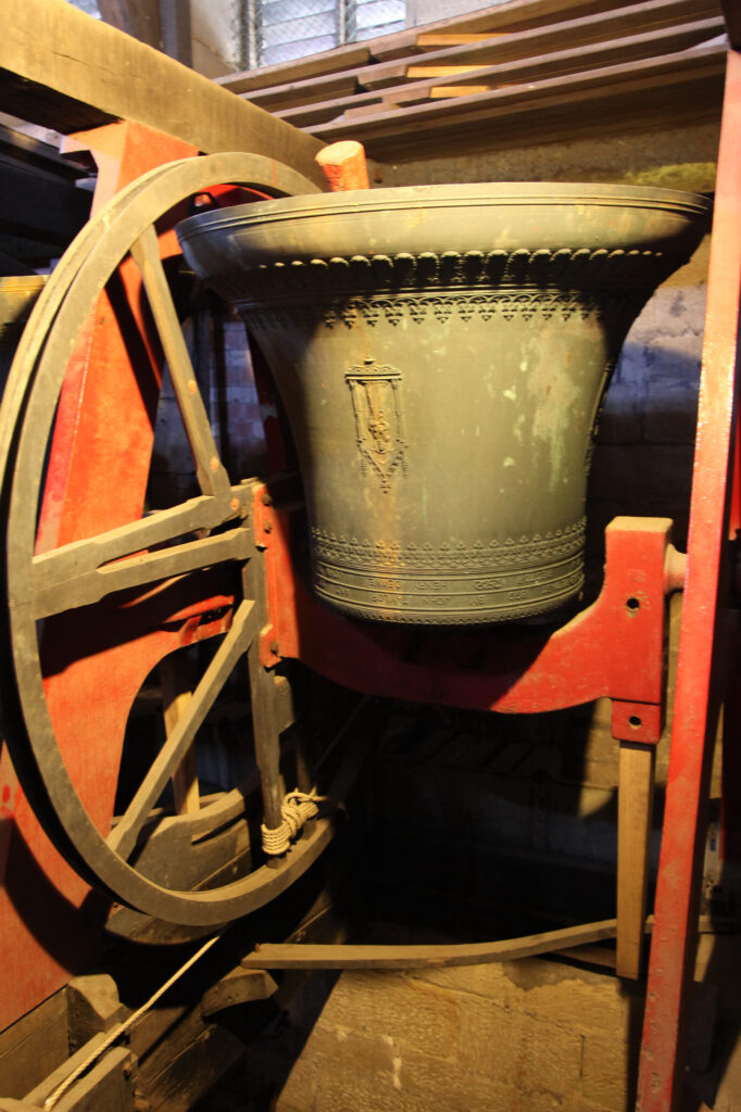 A raised bell with a traditional stay and slider