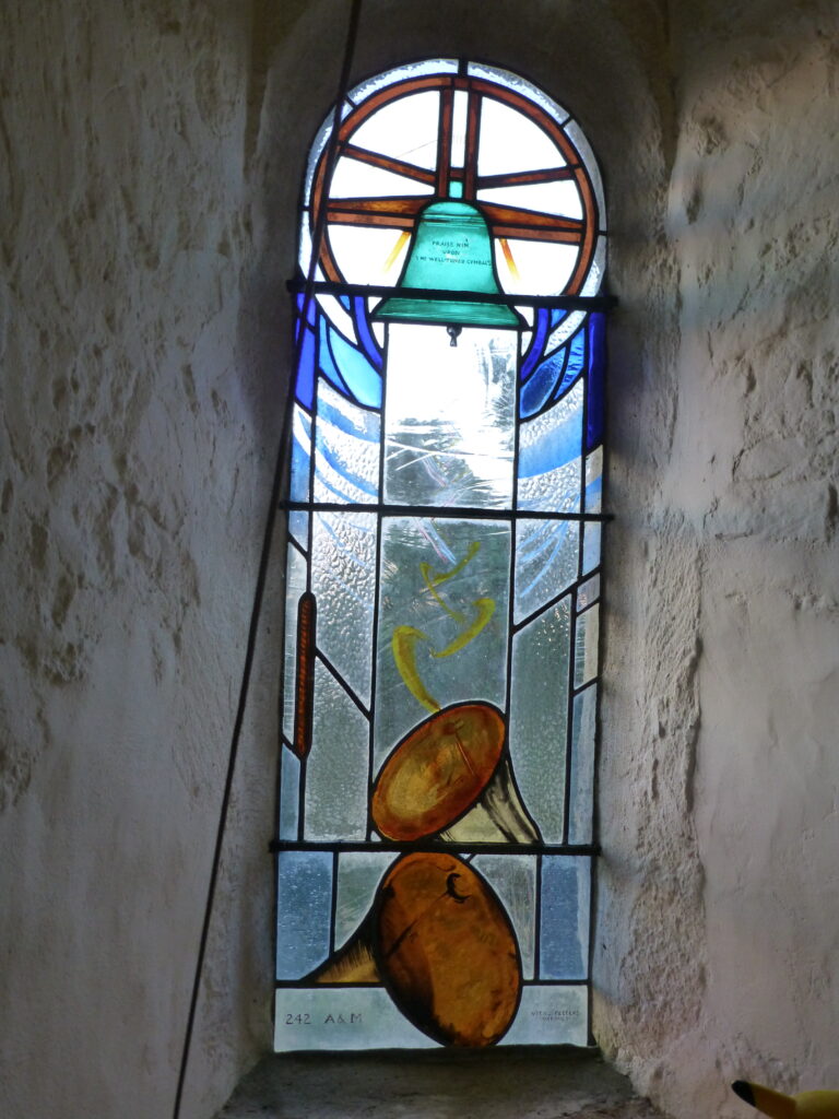 Stained glass window in St Mary's, North Leigh, Oxfordshire