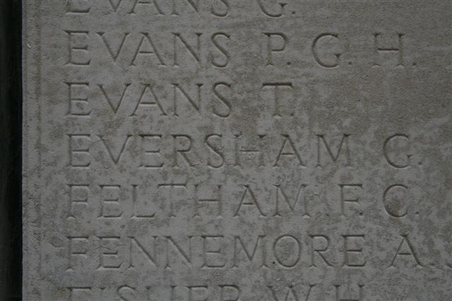 Inscription on memorial panel