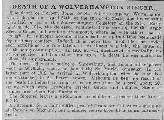 The Ringing World: 23 May 1919 p199