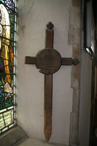 Wooden temporary grave marker
