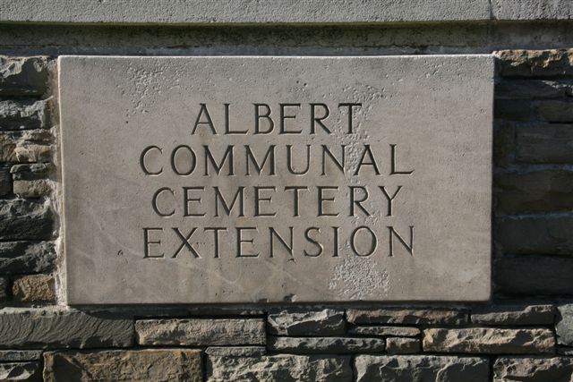 Cemetery name panel