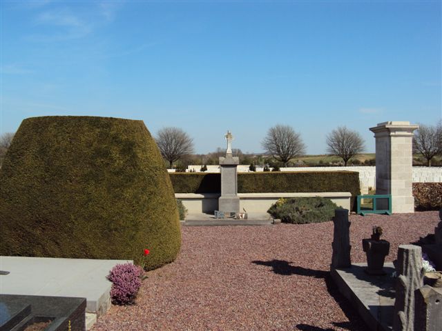 Entrance to Cemetery Extension viewed from within Communal Cemetery