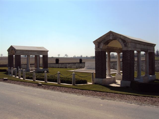 Cemetery entrance shelters