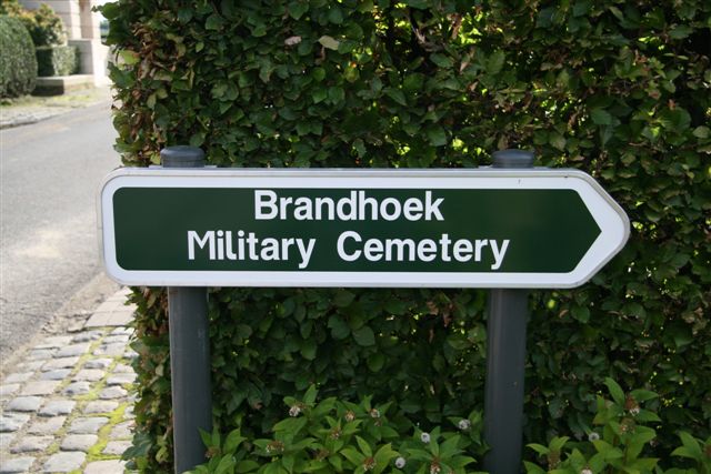 Signpost to Brandhoek Military Cemetery