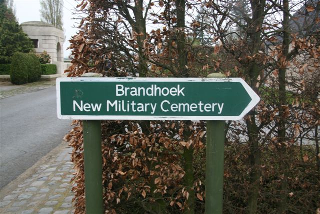 Signpost to Brandhoek New Military Cemetery