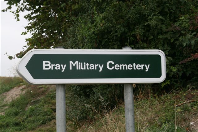 Sign for Bray Military Cemetery