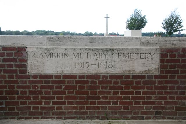 Name inscription on Cemetery wall
