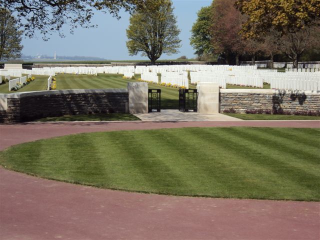 Approach to cemetery entrance