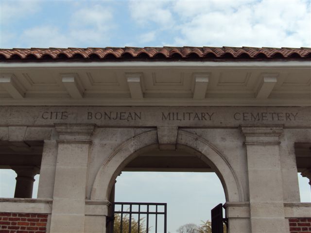 Name inscription over entrance gate