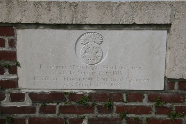 Memorial to the Royal Welch Fusiliers at the Somme