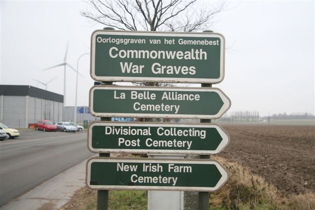 Group of Commonwealth War Graves signs
