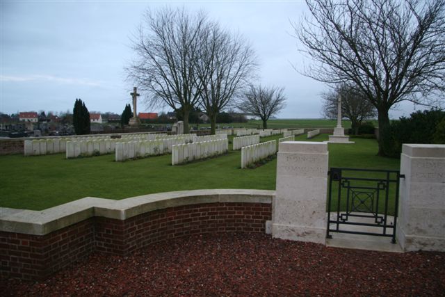 General view showing entrance and Cross of Sacrifice