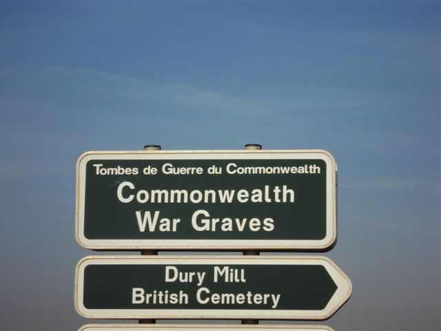 Signpost for Dury Mill Cemetery
