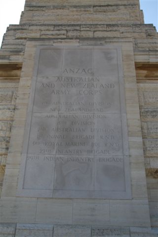 ANZAC Army Corps Memorial - West face