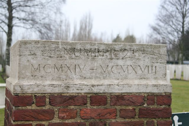 Name/Dates inscription on right gatepost