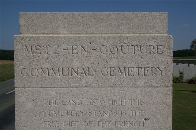 Name inscription on gatepost