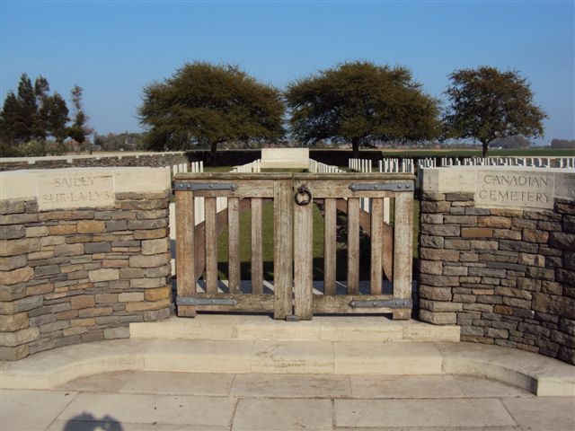 Closeup of entrance gate and inscriptions
