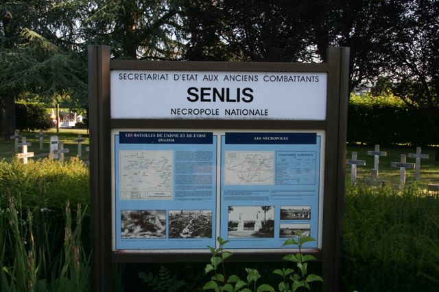 Cemetery name and information sign