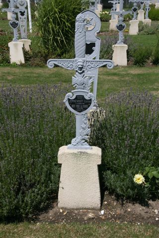 Closeup of French grave
